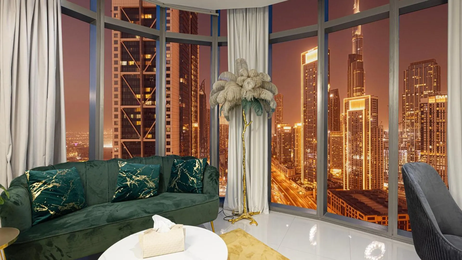 شقة 2Br With Infinity Pool & Burj Khalifa View دبي